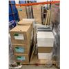 Image 4 : PALLET OF SET DEC ITEMS INCLUDING; DOOR HARDWARE, LOCKS, RECYCLING BINS AND MORE