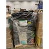 Image 1 : PALLET OF SET DEC ITEMS INCLUDING; COOLER, BIKE TIRES, TOOLBOX, CRATES AND MORE