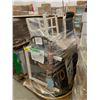 Image 2 : PALLET OF SET DEC ITEMS INCLUDING; KITCHEN TABLE, RUG, COAT HANGER AND MORE