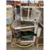 Image 4 : PALLET OF SET DEC ITEMS INCLUDING; KITCHEN TABLE, RUG, COAT HANGER AND MORE