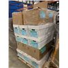 Image 4 : PALLET OF SET DEC ITEMS INCLUDING; GLASSWARE, POTS AND PANS, DRAPES, CDS AND MORE