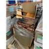 Image 4 : PALLET OF SET DEC ITEMS INCLUDING; DINING TABLE, LAMP, CHAIR, SIDE TABLE AND MORE