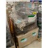Image 2 : PALLET OF SET DEC ITEMS INCLUDING; CRAB TRAPS, PROPANE TANK, JERRY CANS AND MORE