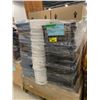 Image 2 : PALLET OF SET DEC ITEMS INCLUDING; TRASH CANS, CRATES, BUCKETS AND MORE