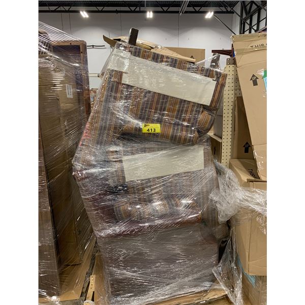 PALLET OF CHAIRS, CUTTING BOARDS AND MORE