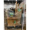 Image 1 : PALLET OF SET DEC ITEMS INCLUDING; SIDE TABLE, CHAIRS, BOARD GAMES, DESK, LAMP AND MORE