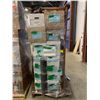 Image 1 : PALLET OF SET DEC ITEMS INCLUDING; FUTON, OARS, BROOM, KITCHENWARE AND MORE