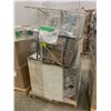 Image 2 : PALLET OF SET DEC ITEMS INCLUDING; ELECTRICAL PANEL BOX, METAL CARTS, TABLES AND MORE