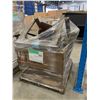 Image 2 : PALLET OF SET DEC ITEMS INCLUDING; CHAIRS, SAWHORSES, AND DESK