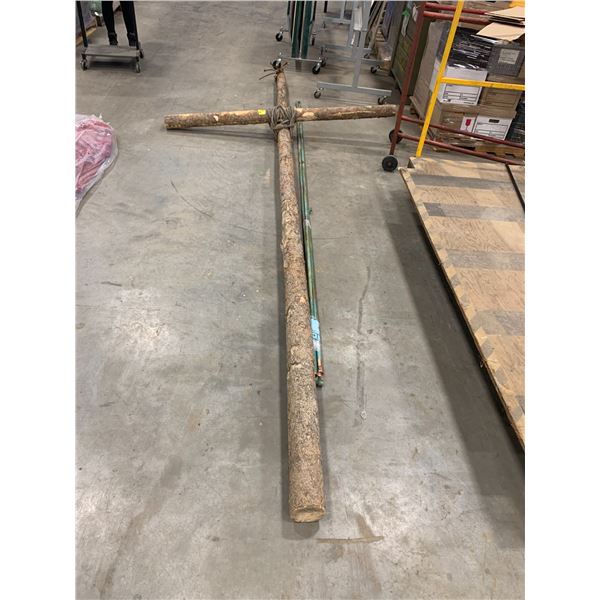 CROSS (APPROX 15') WITH 3 COPPER PIPES