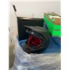 Image 2 : PALLET OF SET DEC ITEMS INCLUDING; XL FOX MOTORCYCLE HELMET, DISHWARE, FLAGS AND MORE