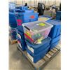 Image 2 : PALLET OF SET DEC ITEMS INCLUDING; FOOTBALL BLANKETS, BINDERS, DISHWARE AND MORE