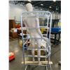 Image 2 : ROLLING METAL CART WITH MANNIQUIN