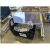 Image 2 : LARGE LOT OF CLEAR DIVIDERS, STANDS, AND ROLLING WOODEN CART