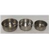 Image 1 : LOT OF 3 HIGH QUALITY STAINLESS STEEL BOWLS