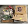 Image 1 : LARGE LOT OF 2 BOXES OF FAUX DECORATIVE FLOWERS