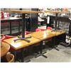 Image 1 : LOT OF 5 WOOD TOP PUB TABLES; 29.5"T X 24"L X 30"W