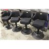 Image 1 : LOT OF 4 BLACK SWIVELING BAR STOOLS W/ BACKS