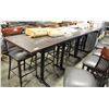 Image 1 : LOT OF 2 RECTANGULAR BAR TABLES 42"TX72"LX30"W