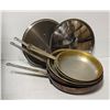 Image 1 : LOT OF 5 COMMERCIAL  ALUMINUM FRY PANS W/ 2 LIDS