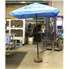 Image 1 : 4 SIDED BRANDED PATIO UMBRELLA W /BASE 8FT TALL