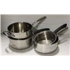 Image 1 : LOT OF 4 ASSORTED S/S SAUCE PANS