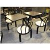Image 1 : LOT OF 2 FAST FOOD TABLE & 2 CHAIR    2 IN 1 COMBO