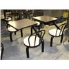 Image 1 : LOT OF 2 FAST FOOD TABLE & 2 CHAIR    2 IN 1 COMBO