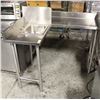 Image 1 : CUSTOM STAINLESS STEEL CORNER TABLE/ SINK