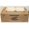 Image 1 : CASE OF 150 CLAMSHELL TAKE OUT CONTAINERS 8"X 8"