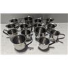 Image 1 : FLAT OF 14 SMALL STAINLESS STEEL CREAMERS