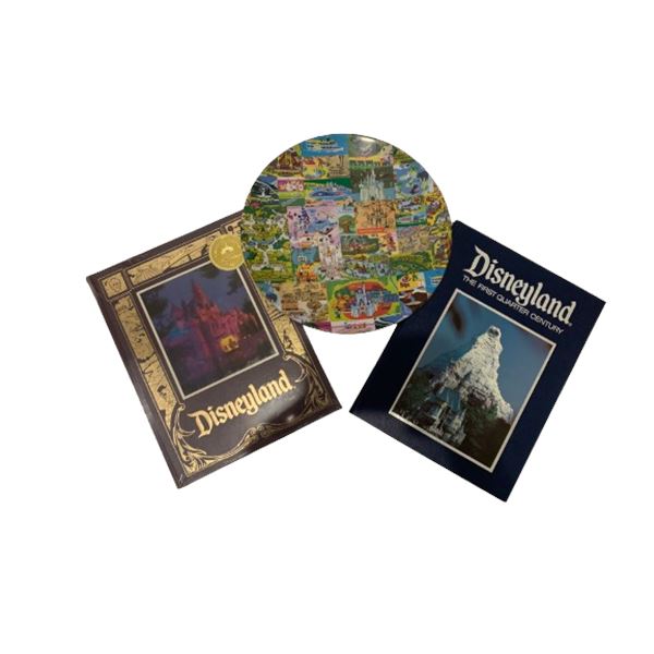 Disneyland: The First Quarter Century & The First 30 Years Books with Collector's Plate