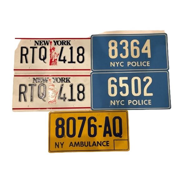 New York TV/Movie Prop License Plates