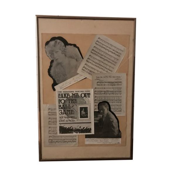 Take Me Out to the Ball Game Music Score Framed