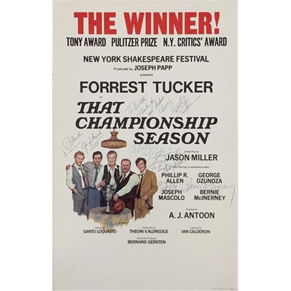 That Championship Season Cast Signed Window Card