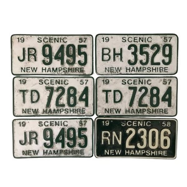 New Hampshire License Plates Movie Props