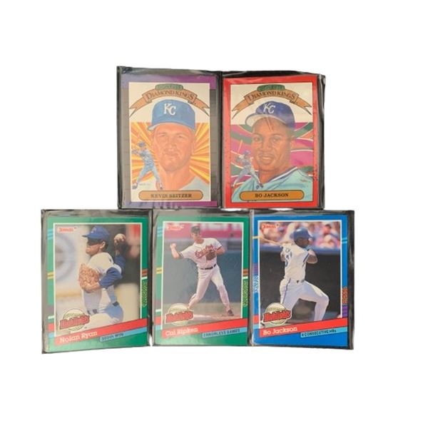 Rare! Bo Jackson, Cal Ripken Jr., Nolan Ryan, and Kevin Seitzer Baseball Cards Collection