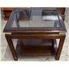 Image 1 : Glass Top End Table 27Wx23Dx21H