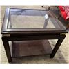 Image 2 : Glass Top End Table 27Wx23Dx21H