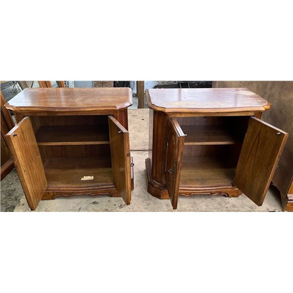 Pair of Solid Pecan Nightstands 28Wx16Dx26H