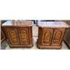 Image 2 : Pair of Solid Pecan Nightstands 28Wx16Dx26H