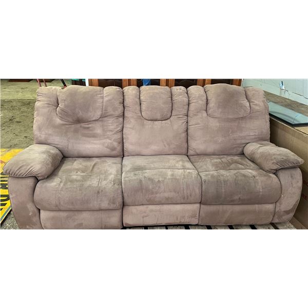 Pink Micro Fiber Recliner Sofa  85Lx39Wx39H