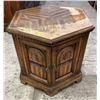 Image 1 : Solid Pecan Hexagon End Table 24Wx24Dx23H