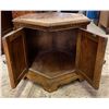 Image 2 : Solid Pecan Hexagon End Table 24Wx24Dx23H