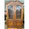 Image 1 : Beautiful Vintage Hardwood China Hutch made by Thomasville Furniture  54Wx16Dx77H