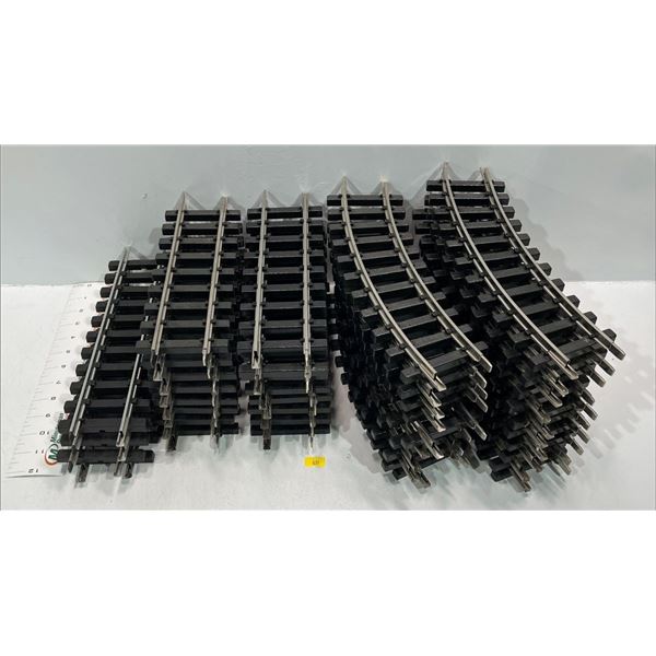 Train Track with Metal Rail Pieces 4 Long Straight, 16 Short Straight and 19 Curved G size
