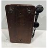 Image 4 : Antique Wooden Telephone with Call Central Label
