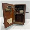 Image 5 : Antique Wooden Telephone with Call Central Label