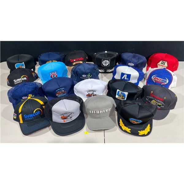 Collection of 20 Oil & Gas Baseball Hats (several never worn)