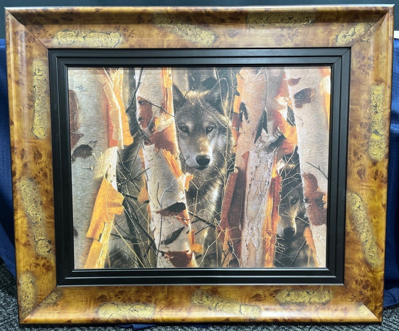 Collin Bogle Wolves Wolf Guardian by Collin Bogle reproduction Frame 39Wx33H Artwork ...